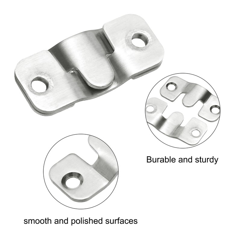 sourcing map 12 Pcs Flush Mount Bracket, 43 x 19mm
