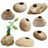 Norme 8 Pcs Aquarium Plant Pots Ceramic Aquarium Plant Holder