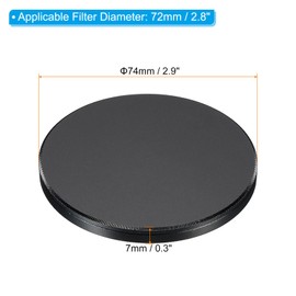 PATIKIL 72mm Lens Cap Camera Lens Cap Cover Universal Front Metal Lens Filter Stack Cap Protective Case for 72mm Camera Circular Polarizing Fader ND Filter Black