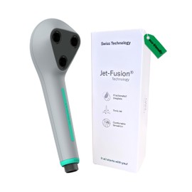 gjosa GS3 Curve Water-Saving showerhead | Jet-Fusion Technology Eco-Friendly showerhead Energy-Saving showerhead | High-Pressure Advanced Swiss Technology Handheld Shower Soft Touch Cool Grey