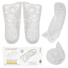 New Gel Arch Support Heel Cup, Elastic Big Particle Enhanced Massage, Relieve Plantar Fasciitis&Achilles Tendonitis, Self-Adhesive Heel Pad, Shock Absorption for Sneaker Work Boot