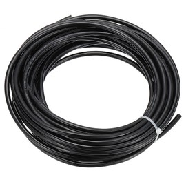 PATIKIL Pneumatic Tubing 1/4" OD 39ft, 6mm OD 4mm ID PU Air Line Pipe Tube for Air Compressor Fitting or Fluid Transfer, Black