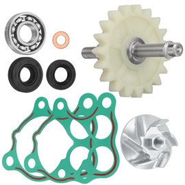 JAVIK Water Pump Impeller & Shaft Gear w/Gaskets Rebuild Kit Compatible with Honda CR500R 1986-2001,OEM#19215-KA5-690 19240-ML3-000