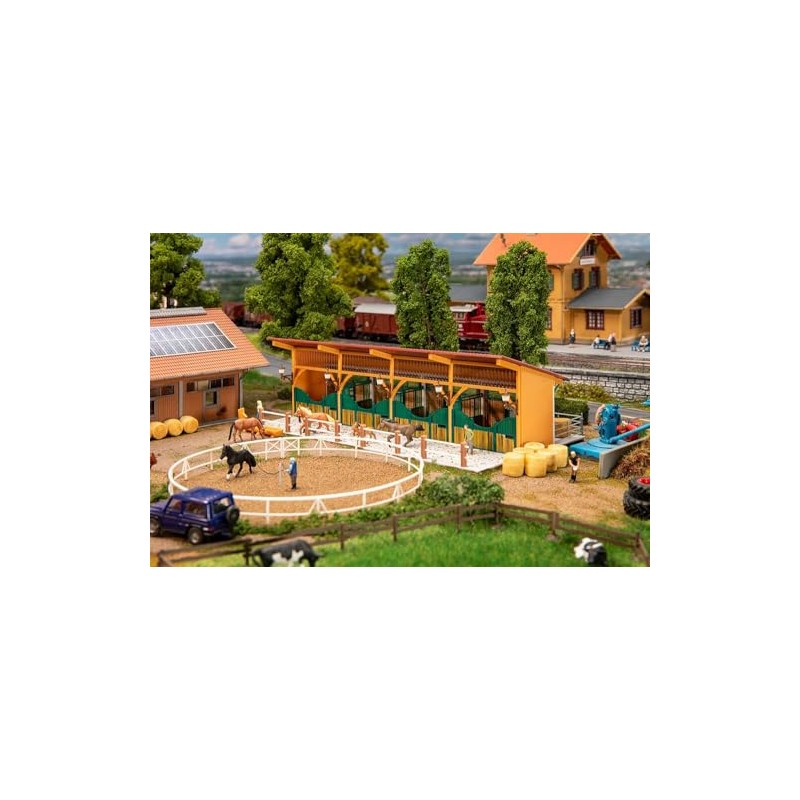FALLER 130597 Horse Stable with 4 Horses Track Gauge H0