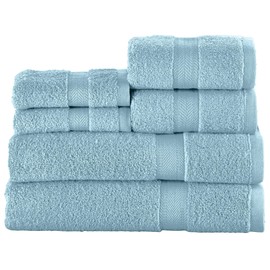 Collections Etc Zero Twist Luxury Bath Towel Set, Hotel Quality Style - Set of 6 - for Bathroom, Spa, Travel