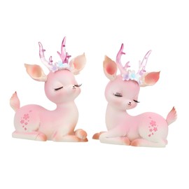IMIKEYA 2pcs car Deer Ornament Christmas Deer Figurines Christmas Reindeer Decorations Couple Deer Statues Tabletop Decor Mini Animal Figurines automotivearts & Crafts Mini Deer Ornaments