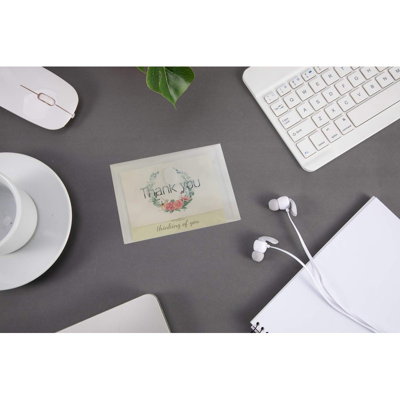 YESSART 5x7 Small Plastic Envelopes Receipt Check Storage File Holder