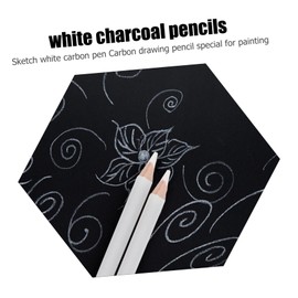 Operitacx Pack of 3 Charcoal Pencils for Drawing Art Colouring Pencils Sketching Painting with White Charcoal Drawing Accessories Wooden Drawing Pen Drawing Tool Charcoal Graphite Lead
