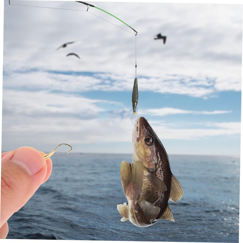 CORHAD Fishing Hook Holder Tool 3pcs Brass Hooks Catfish Tackle