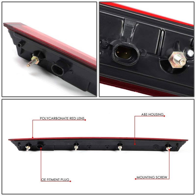 DNA MOTORING 3BL-GMCD15-3D-LED-RD Red Lens 3D LED High Mount 3rd
