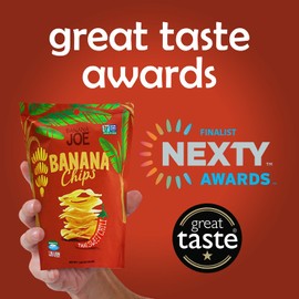 Banana Chips Dried Bananas Healthy Chips - (Thai Sweet Chili) Immune Support Booster Healthy Snacks for Adults & Kids, Dehydrated Fruit Banana Chip Unsweetened Gluten Free Vegan Paleo Snacks (6packs)