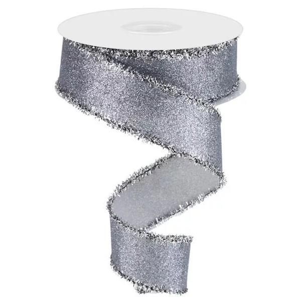 Craig Bachman Shimmer Glitter Ribbon with Tinsel Edge, 1.5" x