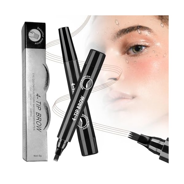 Microblading Eyebrow Pencil, 2025 Upgraded 3D Waterproof 4 Tip Magic
