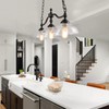 LNC Rustic Kitchen Island Lighting, 3-Light Farmhouse Chandelier for Dining
