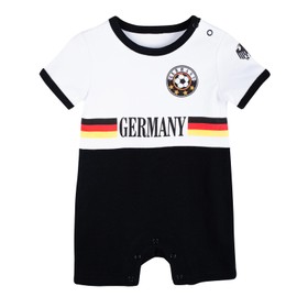 Cnins Newborn Soccer Outfits for Girls Cute Germany Soccer Baby Clothes German Football Rompers (Ge-Romper,3-6M)