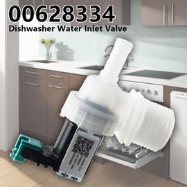 Upgrade 00628334 Dishwasher Water Inlet Valve - Compatible with Bosch SHE, DWH, SHX, SHV, SHP Series - Replaces 10023852, 3278459, PS8729241, AP5691117, AP7193108