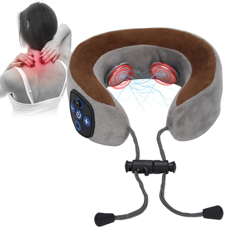 UShape Neck Pillow Massager MultiFunctional Shoulder Neck Care Massager for