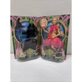 MATTEL WICKED THE MOVIE GLINDA & ELPHABA DOLL OZDUST SET URL MISPRINT COLLECTOR