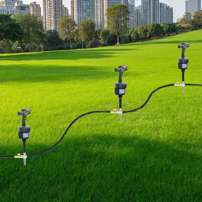 Motion Activated Sprinkler with Day & Night Detection Modes Repellent