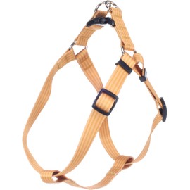 Flamingo Noekie Step&Go Harness for Dogs Yellow M - Infinitely Adjustable with Click Buckle - A: 35-60 cm W: 35-60 cm x 20 mm x 2 mm