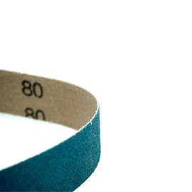 Benchmark Abrasives 1 x 42 Inch Sanding Belts with Zirconia Grains, Sand Paper for Metal Grinding, Sanding, Knife Polishing, Surface Blending Belt Sander for Woodworking (10 Pack), 24 Grit