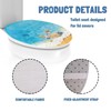 Viewamoon Ocean Toilet Seat Cover Starfish Toilet Lid Cover for