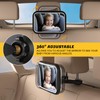 Baby Car Mirror with Light, 7 RGB Light Rear Facing