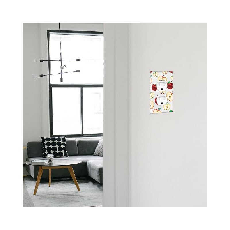 WIRESTER 1-Gang Duplex Outlet Cover Wall Plate/Switch Plate - Apples