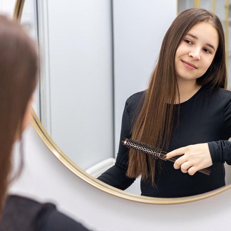 Rzspher 3 Stück Rundbürste Klein, Rundbürste zum Föhnen, mit weichen