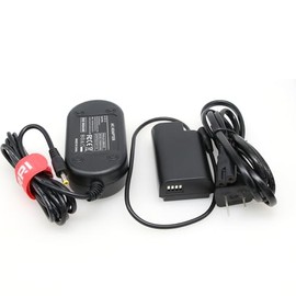 DRRI DMW-DCC16 DMW-BLJ31 Dummy Battery with DMW-AC8 AC Power Adapter for Panasonic LUMIX S1, S1M, S1R, S1RM, S1H, LUMIX S Series Cameras