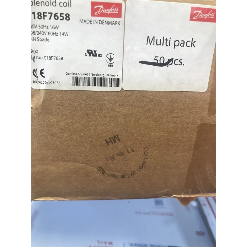 Danfoss New 018F7658 Danfoss 208-240V 14W Din Connect Coil OEM