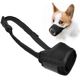 Dog Muzzle Dog Muzzles Breathable Mesh and Durable Nylon Dog Muzzle with Adjustable Loop and Soft Pad Dogs Training Muzzles Prevent for Barking Biting and Chewing Black