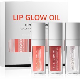 Set de regalo de 3 Colores de Aceite Hidratante para Labios - Brillo Tintado de Aceite Humectante y Voluminizador para el Cuidado de los Labios, Labial Brillante y No Pegajoso - Set de Tintes para Labios para Niñas y Mujeres. (set-B)