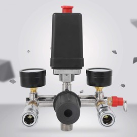 Bracket Mounting Compressor Pressure Switch Air Compressor Parts Manifold Regulator Pressure Regulator Valve Compressor Replacement Parts for Pneumatic Pipe for Pressure Control