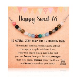 Leyung Sweet 16 Gifts for Girls, Happy 16th Birthday Gifts for 16 Year Old Girl, Birthday Bracelet Jewlry Gift for Girls Age 16 Daughter Granddaughter Niece