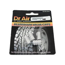 Dr Air Silver Alloy Valve Caps Kit, 4 Pieces