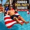 Inflatable Pool Float Raft for Summer Swimming – Patriotic Flag