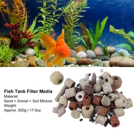 Vitdipy Bags Bio Balls Ceramic Rings Set, Practical 10 in 1 Activated Carbon Bio Balls Filter Media Bulk for Fish Tank Pond
