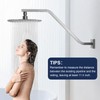 Square Shower Head Extension Arm with Flange, 16.5 Inch Z/S