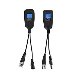 Balun Pasivo de Video con Alimentación, CCTV Coaxial BNC Transceptor de Video a Conector RJ45, HD-CVI HD-TVI HD-AHD Signal
