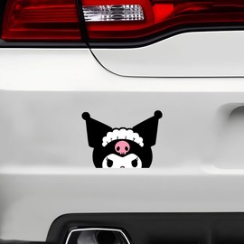 Cute Animals Friends Characters Cute Decal Stickers for Cars Laptop Skateboard Wall Decor UV Resistant (Cool White Rabbit peeker Sticker)