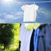 sourcing map Windproof Clothesline, 8M 26ft Plastic Non-Slip Clothes Drying