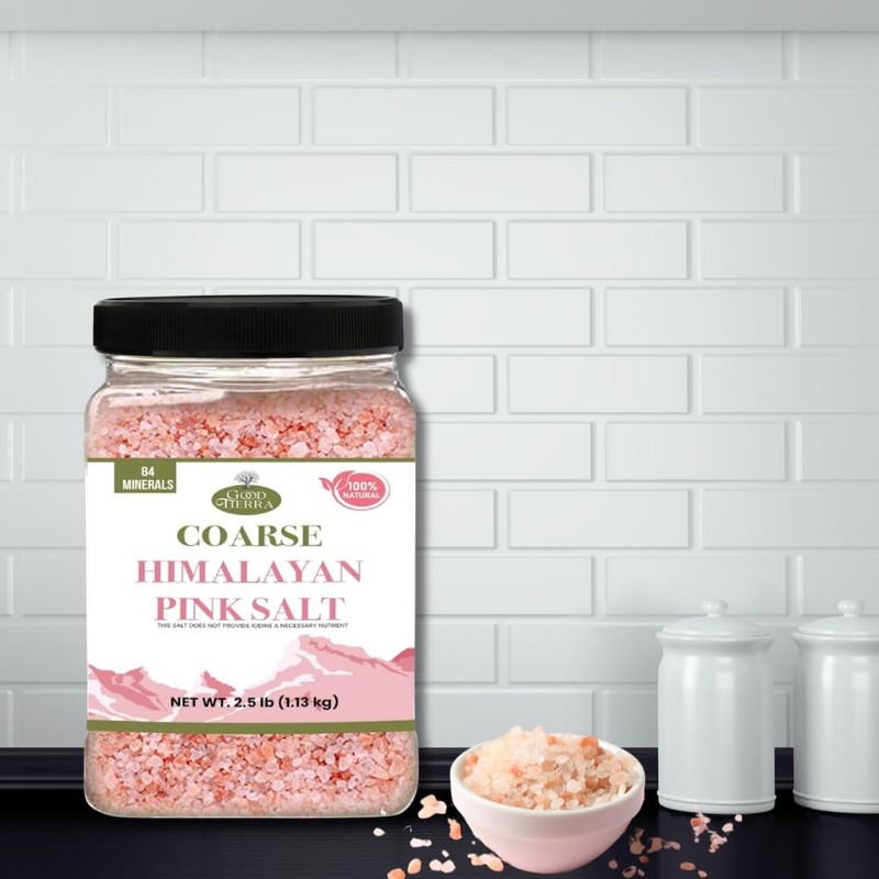 Good Tierra Himalayan Pink Salt in Jar - Coarse, 2.5