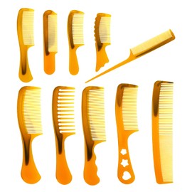 KYHSOM 10 Pcs Hair Combs Set - Thickening Anti Static Comb, Fine & Wide Tooth Dressing Combs for Men and Women, Professional Styling Combs for Coarse and Fine Hair