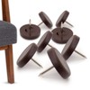 K.D.J. Brand Plastic Furniture Glides with Round Nails, Pack of