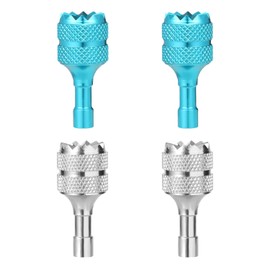 4pcs Drone Controller Sticks, Aluminum Drone Control Joystick Detachable Thumb Rocker Replacement Compatible with DJI Mini 3 Pro DJI RC Smart Controller Accessories (Silver, Lake Blue)