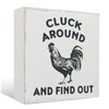 Nrleey Funny Chicken Wood Signs - Funny Chicken Decor Desk