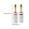 6 Pairs/12 Pcs Speaker Banana Plugs Audio Jack Connector ，24k