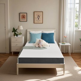 OUUI Memory Foam Mattress in a Box, Cooling Pressure Relief, Medium Feel, Washable Removable Cover, Fiberglass Free (White, Twin XL, 5, Inches)