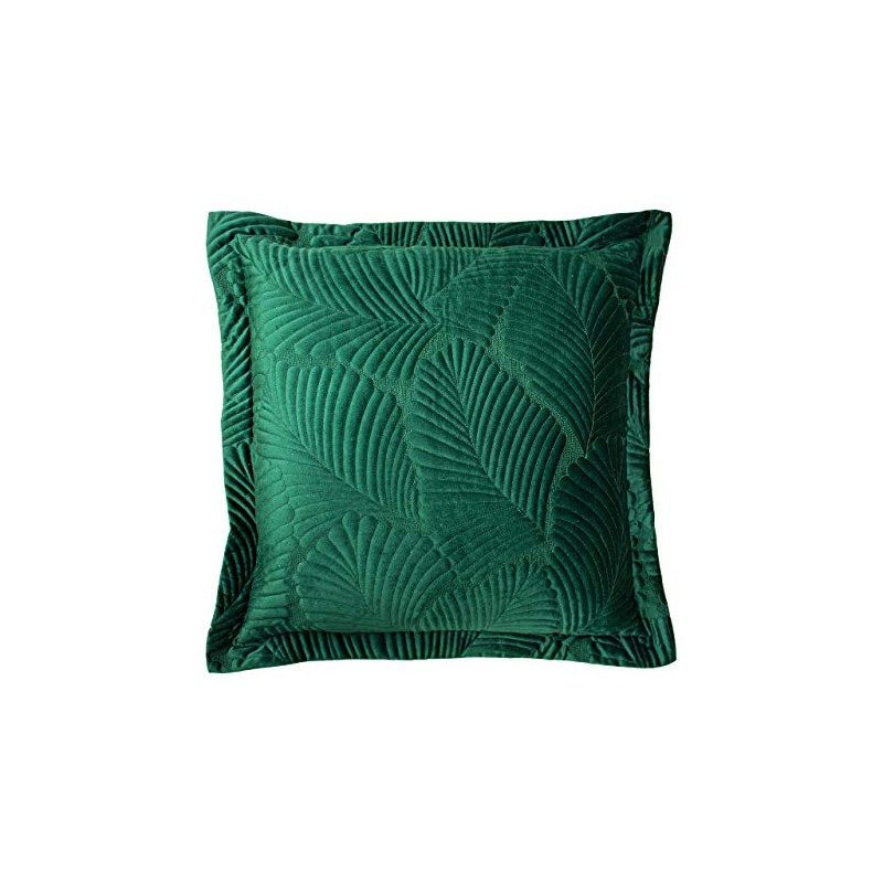Paoletti Palmeria Cushion Cover, Emerald, 60 x 60cm